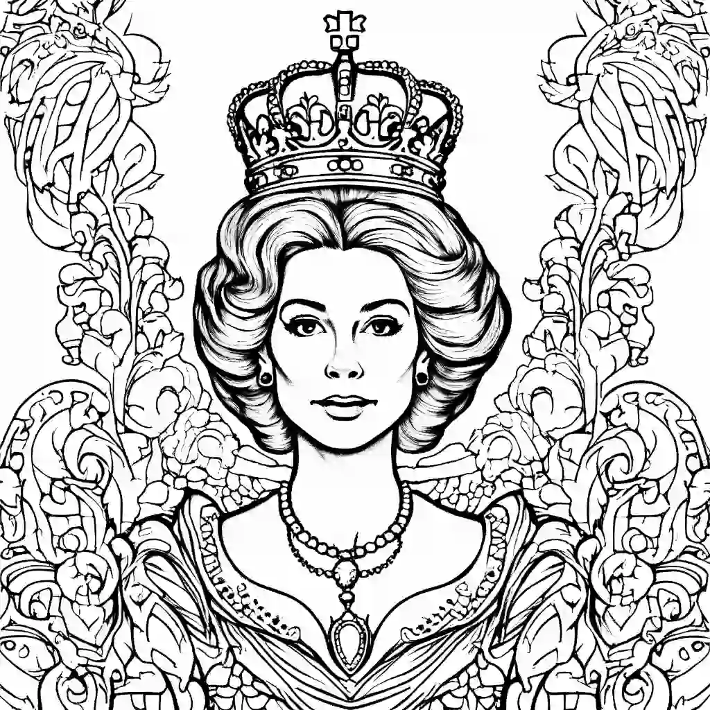 Queen Elizabeth coloring pages